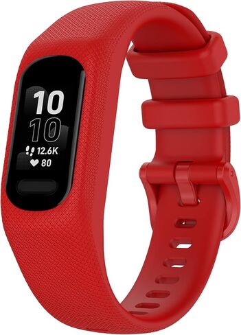 FitTurn متوافق مع جهاز تتبع اللياقة البدنية Garmin Vivosmart 5، حزام من قطعة واحدة مقاسين - صغير وكبير للجنسين، بديل من السيليكون المطاطي الملون، إكسسوارات أربطة رياضية قابلة للتعديل لـ Vivosmart 5 in Saudi Arabia