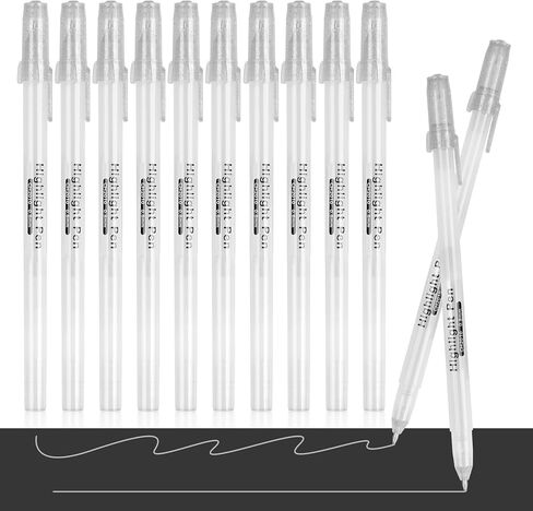 قلم جل EooUooIP - 10 قطع من أقلام حبر جل قلم كرة دوارة جل (0.8 مم) للكتابة الفنية والاستخدام المكتبي - عبوات الحبر in Kuwait