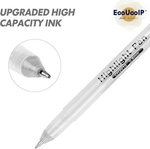 قلم جل EooUooIP - 10 قطع من أقلام حبر جل قلم كرة دوارة جل (0.8 مم) للكتابة الفنية والاستخدام المكتبي - عبوات الحبر in Kuwait