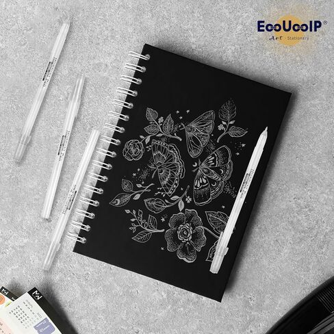 قلم جل EooUooIP - 10 قطع من أقلام حبر جل قلم كرة دوارة جل (0.8 مم) للكتابة الفنية والاستخدام المكتبي - عبوات الحبر in Kuwait