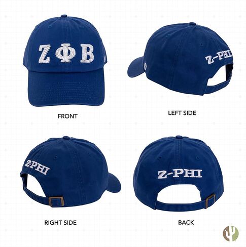 Desert Cactus Zeta Phi Beta Baseball Hat Brimmed Embroirderd Cap Adjustable Cloth Strap Adult (Style 2) Blue in Saudi Arabia