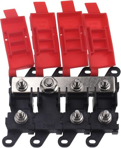 3Way MIDI/AMI Fuse Holder, Copper Fuse Block Midi Holder, Power Distribution Module Fuse Module for Marine Boat Car in Kuwait