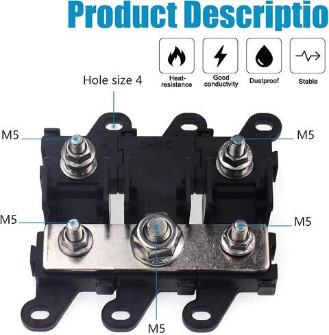 3Way MIDI/AMI Fuse Holder, Copper Fuse Block Midi Holder, Power Distribution Module Fuse Module for Marine Boat Car in Kuwait