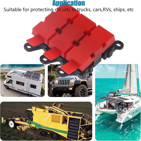3Way MIDI/AMI Fuse Holder, Copper Fuse Block Midi Holder, Power Distribution Module Fuse Module for Marine Boat Car in Kuwait