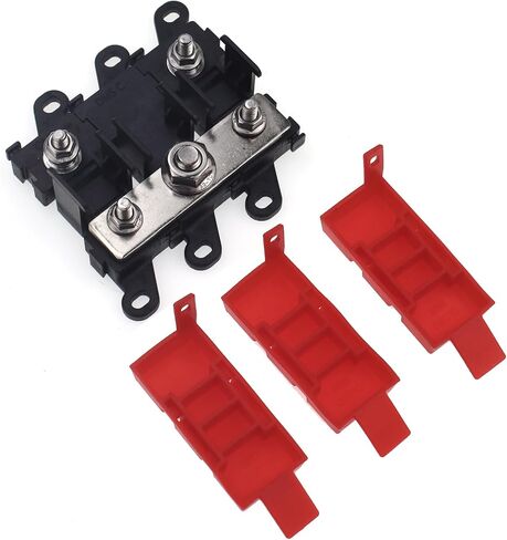 3Way MIDI/AMI Fuse Holder, Copper Fuse Block Midi Holder, Power Distribution Module Fuse Module for Marine Boat Car in Kuwait