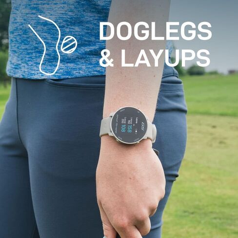 Shot Scope G5 (Gray) GPS Golf Watch - F/B/M Dynamic Yardages to Green & Distances to Doglegs & Layup Points - Gift Box Bundle with Steel Gray & White Straps, PlayBetter Wall Adapter & Hard Case in Saudi Arabia