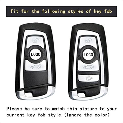 TANGSEN Smart Key Fob Case Compatible with BMW 1 3 4 5 6 7 Series GT3 GT5 M5 M6 X3 X4 3 4 Button Keyless Entry Remote Personalized Protective Cover Plastic Carbon Fiber Pattern Red Silicone in Saudi Arabia