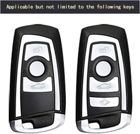 TANGSEN Smart Key Fob Case Compatible with BMW 1 3 4 5 6 7 Series GT3 GT5 M5 M6 X3 X4 3 4 Button Keyless Entry Remote Personalized Protective Cover Plastic Carbon Fiber Pattern Red Silicone in Kuwait