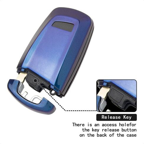 TANGSEN Smart Key Fob Case Compatible with BMW 1 3 4 5 6 7 Series GT3 GT5 M5 M6 X3 X4 3 4 Button Keyless Entry Remote Personalized Protective Cover Plastic Carbon Fiber Pattern Red Silicone in Kuwait