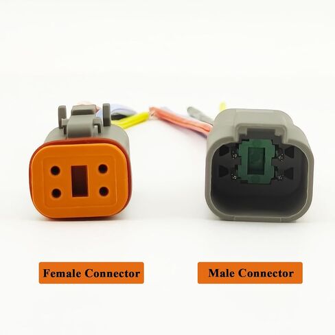HYAT 14 AWG 4 Pin DT Connector Waterproof Automotive Electrical Connector, Male and Female Way Auto Electrical Wire Connectors Harness for Car Truck Boat Motorcycle Trike Caravan - 3 Pack in Saudi Arabia
