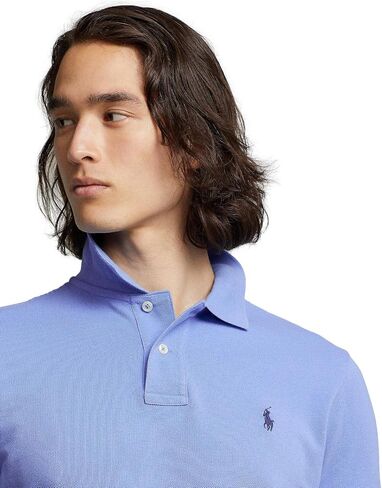 POLO RALPH LAUREN Ralph Lauren Men's Classic Fit Mesh Pony Logo Polo Shirt (XXL, HarborBlue) in Saudi Arabia