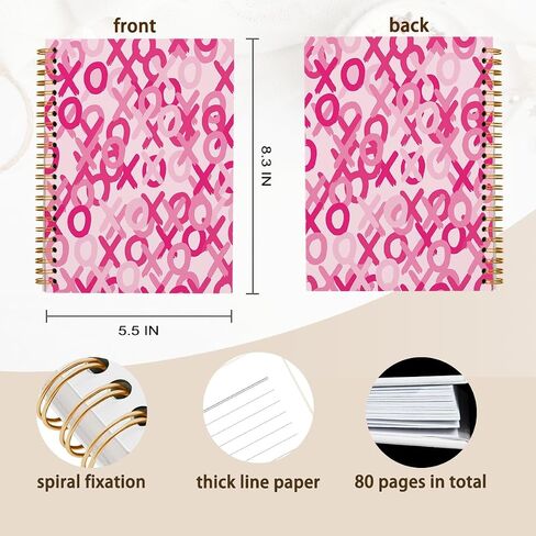 hold fizz Coquette Pink Bow Cherry Notebook Journal, Preppy Aesthetic Journaling Notebooks for Note Taking Work, Coquette School Supplies, Coquette Stuff, Hardcover Spiral Notebook 5.5 x 8.3 in Kuwait