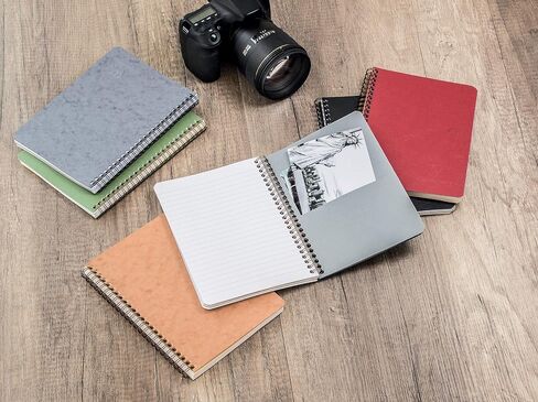 Clairefontaine 785661C Age Bag Collection دفتر ملاحظات بأكمام سوداء - A5 14.8 × 21 سم - 120 صفحة مسطرة قابلة للفصل + 3 فواصل مع جيوب تخزين - غطاء بطاقة لامع بحبيبات جلدية in Kuwait