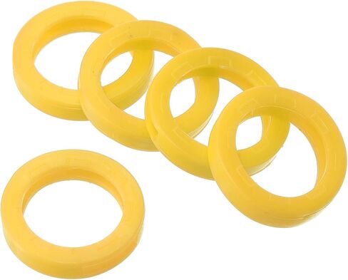 PATIKIL Key Caps Covers Rings, 10 Pack 0.9" Keys Identifiers Covers Coding Tags Marker Round Silicone Sleeve for Office House Apartment, Yellow in Saudi Arabia