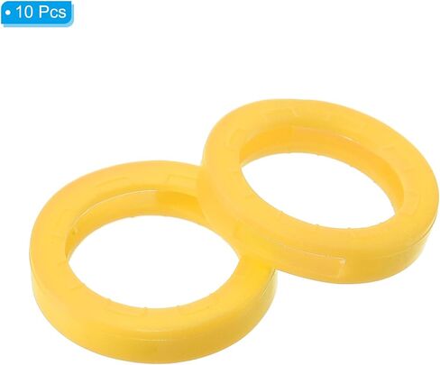 PATIKIL Key Caps Covers Rings, 10 Pack 0.9" Keys Identifiers Covers Coding Tags Marker Round Silicone Sleeve for Office House Apartment, Yellow in Saudi Arabia