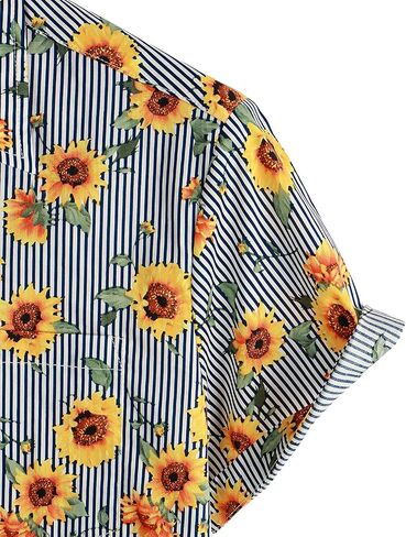 VATPAVE Mens Floral Hawaiian Shirt Casual Button Down Short Sleeve Aloha Beach Shirts in Saudi Arabia