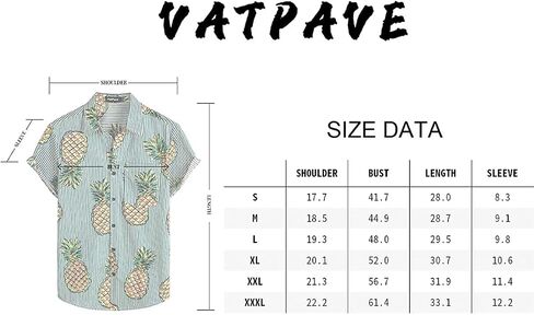 VATPAVE Mens Floral Hawaiian Shirt Casual Button Down Short Sleeve Aloha Beach Shirts in Saudi Arabia