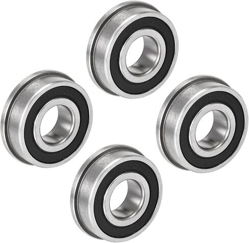 4Pcs F6202-2RS Flange Ball Bearing - [15x35x11mm] Replacement Precision Bearing Chrome Steel for Industrial Equipment, Double Sealed in Saudi Arabia