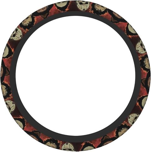 Halloween Horror Movie Steering Wheel Cover Universal 15 in Car Accessories for Men Women,Steering Wheel Protector Comfortable Protective Case for SUV Sedan Decor (7, One Size) (6) (2) (1) in Saudi Arabia