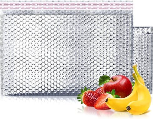 AMZ فقاعات بريدية معزولة حراريًا مقاس 60.96 سم × 50.8 سم، عبوة من 10 أكياس شحن معزولة باللون الفضي المعدني للأغذية، وأظرف مبطنة ذاتية الغلق، ومرسل فقاعات حراري مقاوم للماء، وأظرف شحن من الرقائق المعدنية in Kuwait