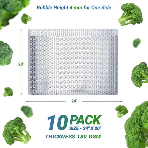 AMZ فقاعات بريدية معزولة حراريًا مقاس 60.96 سم × 50.8 سم، عبوة من 10 أكياس شحن معزولة باللون الفضي المعدني للأغذية، وأظرف مبطنة ذاتية الغلق، ومرسل فقاعات حراري مقاوم للماء، وأظرف شحن من الرقائق المعدنية in Kuwait