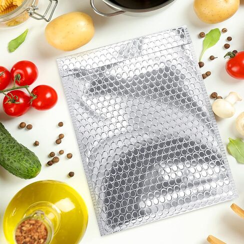 AMZ فقاعات بريدية معزولة حراريًا مقاس 60.96 سم × 50.8 سم، عبوة من 10 أكياس شحن معزولة باللون الفضي المعدني للأغذية، وأظرف مبطنة ذاتية الغلق، ومرسل فقاعات حراري مقاوم للماء، وأظرف شحن من الرقائق المعدنية in Kuwait