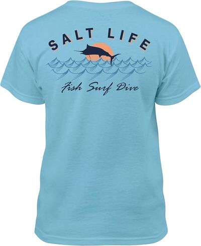 قميص Sunset Jumpers للشباب بأكمام قصيرة كلاسيكي مناسب للأولاد من Salt Life in Saudi Arabia