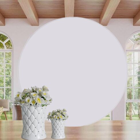 7.2ft Ivory Round Backdrop Cover Circle Backdrop Cover for Birthday Ivory Arch Backdrop for Wedding Baby Shower Party Home Decoration in Saudi Arabia