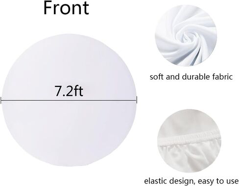 7.2ft Ivory Round Backdrop Cover Circle Backdrop Cover for Birthday Ivory Arch Backdrop for Wedding Baby Shower Party Home Decoration in Saudi Arabia