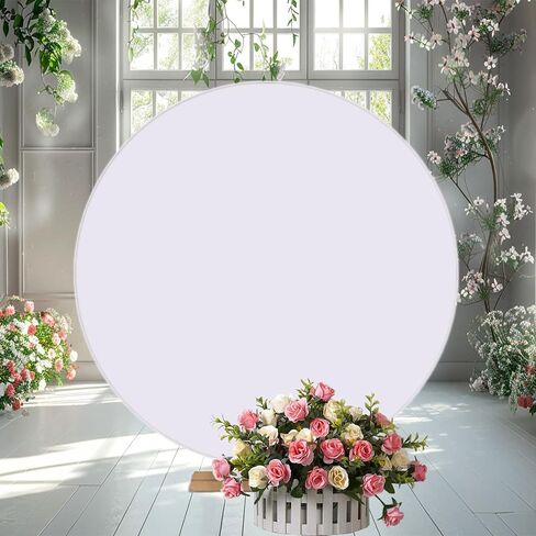 7.2ft Ivory Round Backdrop Cover Circle Backdrop Cover for Birthday Ivory Arch Backdrop for Wedding Baby Shower Party Home Decoration in Saudi Arabia