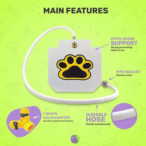 موزع مياه للكلاب - نافورة للحيوانات الأليفة - مطورة 2024 سهلة الاستخدام لمخالب الكلاب، نافورة مياه للحيوانات الأليفة صديقة للبيئة مع خرطوم وعاء جديد متين مانع للتسرب، مياه عذبة، ألعاب مضحكة للكلاب تحافظ على برودة الحيوانات الأليفة in Kuwait