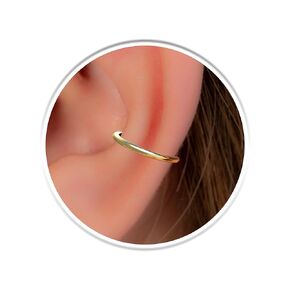 Gold Conch Ring Hoop - 14k Gold Filled Conch Hoop 20 Gauge - Cartilage Piercing For Women