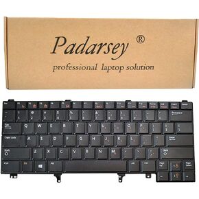 Padarsey Replacement Keyboard Compatible for Dell Latitude E5430 E6230 E6330 E6430 ATG E6320 E6420 E5420 E6430s Series Black US Layout(Non-Backlit Without Pointer)