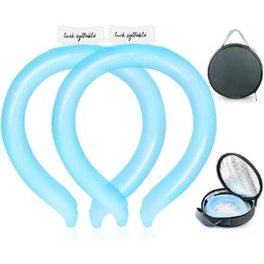 Neck Cooling Tube with Cold Insulated Bag, Reusable Wearable Cooling Neck Ring for Summer Heat Outdoor Indoor Cooling (Black) in Saudi Arabia