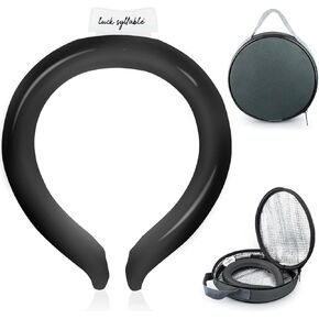 أنبوب تبريد للرقبة مع حقيبة معزولة باردة، حلقة تبريد للرقبة قابلة لإعادة الاستخدام وقابلة للارتداء، لفافات تبريد للرقبة لحرارة الصيف في الهواء الطلق في الداخل (أزرق) in Kuwait