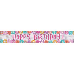 Bold Happy Birthday Multicolor Foil Banner - 12' (Pack Of 1) - Eye-Catching & Festive Party Decoration For All Ages
