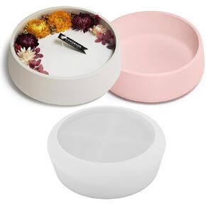 Large Bowl Silicone Mold 7.2in Candle Bowl Resin Mold Silicone Container Epoxy Mold Trinket Box Jewelry Candle Holder Mold Big Round Storage Tray Mold for Crafts Decoration
