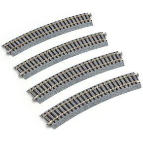 Kato HO Scale Unitrack 22.5 Degree Curved Track R19 1/4" - 4 Pieces - KA-2-270
