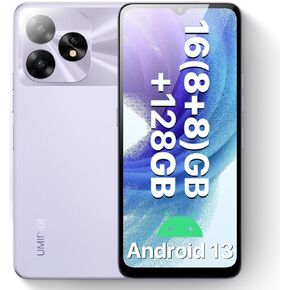 UMIDIGI Unlocked Android Phones, A15T Smartphones, 5000mAh (8+8)+128GB/TF 1TB Expand, Ultra-Slim 6.7" Screen Mobile Phones, Android 13 NFC AGPS, 64MP AI Camera 4G Dual SIM Unlocked Cell Phone, Blue