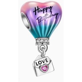 Happy Birthday Hot Air Balloon Envelope Charm