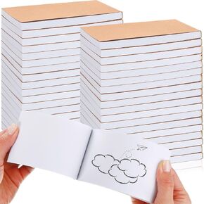 Seajan Blank Flip Books Bulk 4.5 x 2.5 Inch Flip Book Paper Animation Flipbook Mini Sketch Pad Kit for Students Adults Drawing Sketching Cartoon(100 Pcs)