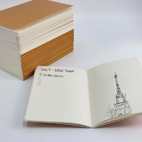 GIFTEXPRESS 8.3" x 5.5" Sketch Book - 26 Pack Unlined Blank Drawing Notebook 60 Pages, 30 Sheets - 80 GSM Acid Free Paper Art Journal Supplies for Kids & Adults