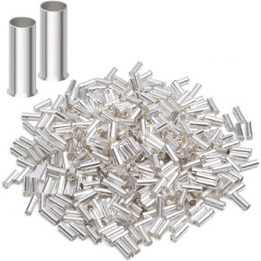 XHF 200 PCS AWG 10/6.0mm² Non Insulated Wire Ferrules Crimper Plier Insulated Crimp Pin Terminal Cord End Terminals