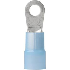 ANCOR MARINE GRADE 210244 Electrical Nylon Insulated Double Crip Funnel Entry Ring Terminals with Insulation Grip (6-Gauge, Size 1/4 Screw, 25-Pack)