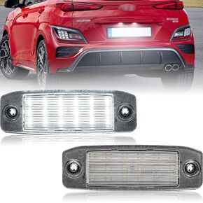 NJSBYL Xenon White LED License Plate Lights For Hyundai Kia Sorento Sonata Sportage Kona N Elantra Tucson Rear Number Licence Plate LED Tag Lamps Assembly 92501J9000 925013W000