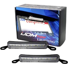 iJDMTOY Universal Fit Bolt-On Xenon White 12-SMD-5730 LED License Plate Lamp Compatible With Car SUV Truck RV