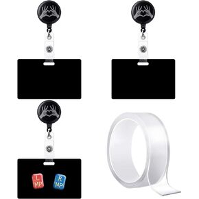 3 Pieces Badge Reels Retractable X-ray Tech Badge Reel Set Marker Holder Retractable Badge Reels X-ray Marker Holders Reel for Nurse Doctors Teachers Office Workers