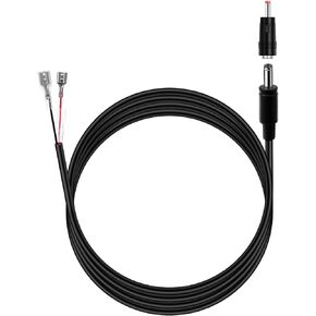 Tonton 10FT Trail Camera External Power Cord, DC 5.5x2.1mm Adapter for Spypoint, Stealth Cam, Moultrie, Muddy and Other Game Hunting Camera with Portable Power Banks, Solar Panels 5Amp Fuse 2 Adapters