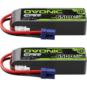 OVONIC 3S LiPo Battery 11.1V 6500mAh 120C with EC5 Plug for RC Car RC Truck Airplane Helicopter Boat Car Racing RC Hobby (2 Packs) in Kuwait