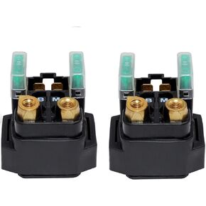 Starter Solenoid Relay for Yamaha ，ATV Starter Solenoid（ YFM 350 400 450 660）/ Raptor Grizzly Kodiak Wolverine Big Bear ， Yamaha 2003 2004 2005 2006 2007 2008 (2 Pack)
